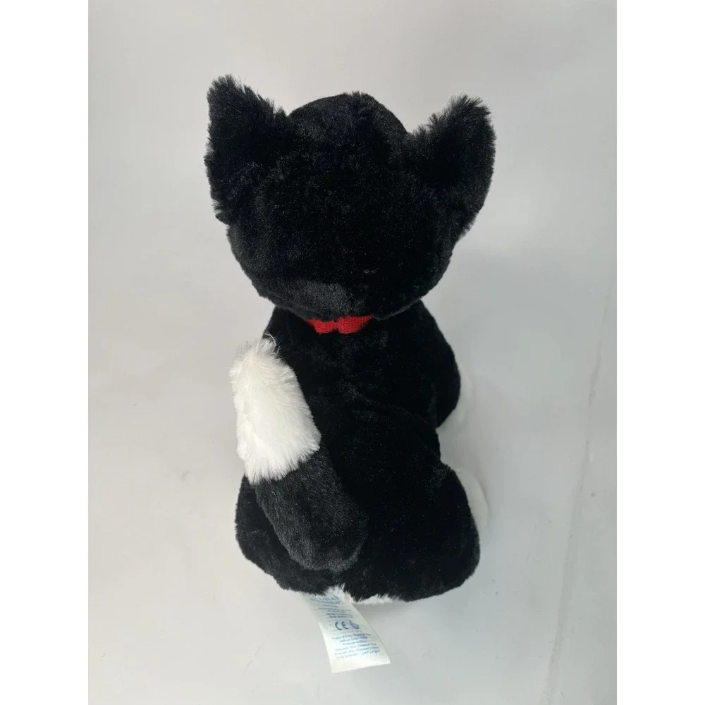 Build A Bear Promise Pets Tuxedo Cat Black Kitty Cat Green Eye Plush BAB